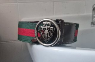 Cinturón Gucci Verde y Rojo