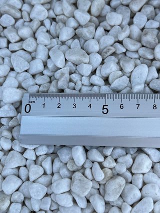 Piedra mármol Canto rodado Blanco 6/12 mm 20kg