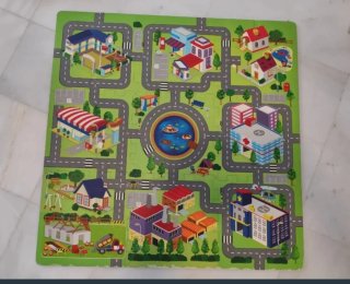 Alfombra Puzzle Ciudad 93x93cm