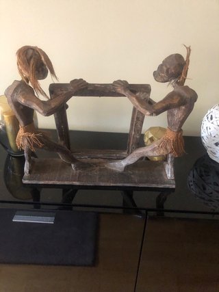 Talla de madera figuras marco