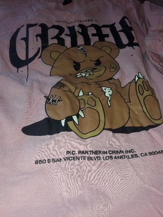 Camiseta rosa oso Official Partner in Crime