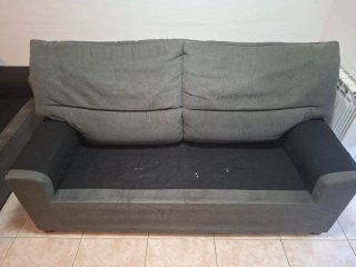Juego sofás 3 y 2 plazas tela