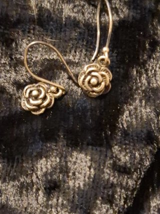 Pendientes Plata Ley Flor