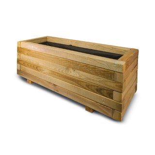 Jardinera Rectangular Madera 80x30x30cm