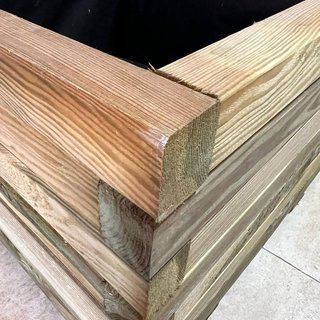 Jardinera Rectangular Madera 80x30x30cm