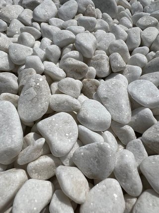 Piedra mármol Canto rodado Blanco 12/24 mm 20kg