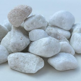Piedra mármol Canto rodado Blanco 12/24 mm 20kg