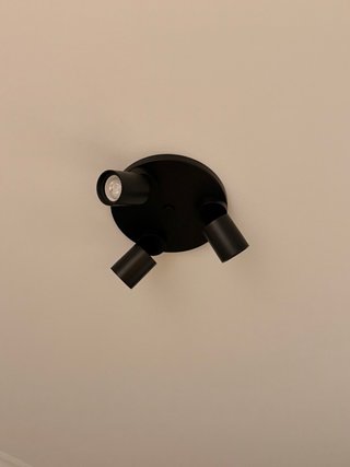 Lámpara de techo negra 3 focos