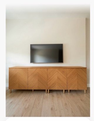 Mueble TV Ikea Madera Roble.