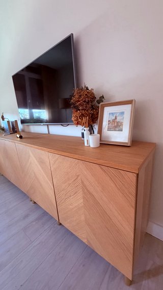 Mueble TV Ikea Madera Roble.