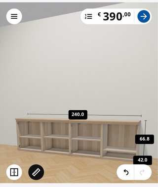 Mueble TV Ikea Madera Roble.