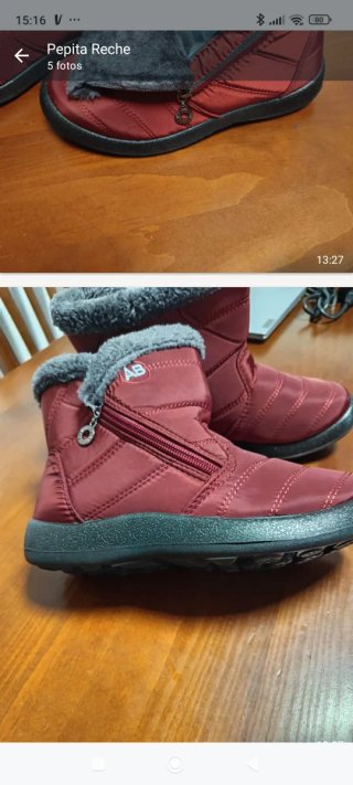 Botas AB rojas con cremallera