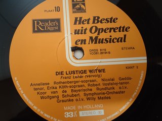 LP Vinilo Die lustige Witwe