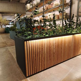 Jardinera ALTA Modular Rectangular Madera y Metal