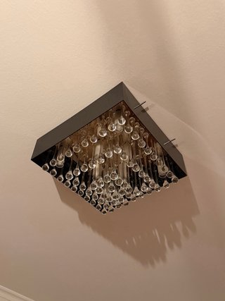 Lámpara de techo colgante de cristal