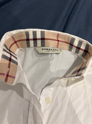 Camisa Burberry Mujer Blanca Beige