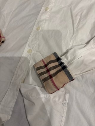 Camisa Burberry Mujer Blanca Beige