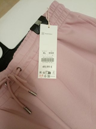Pantalón ancho Oysho rosa