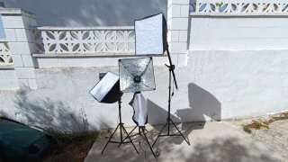 Kit de focos de iluminacion para fotografía