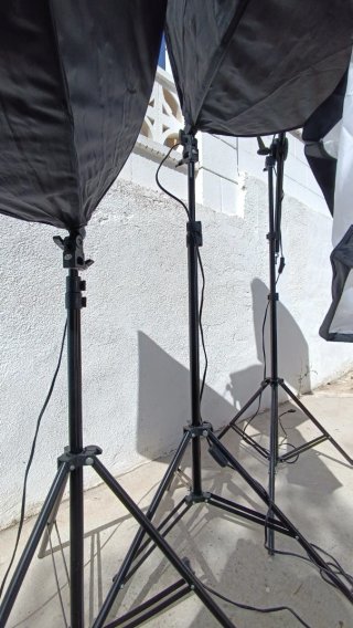Kit de focos de iluminacion para fotografía