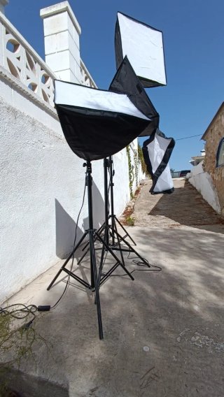 Kit de focos de iluminacion para fotografía