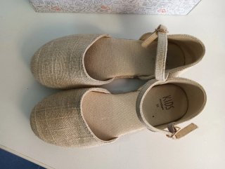 Esparteñas niña beige talla 35
