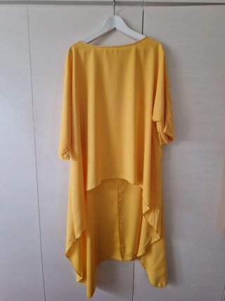 Camicione lungo giallo manica 3/4