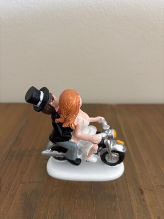 Decoración Tarta Boda Moto Novios