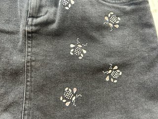 Falda Guess vaquera negra con encaje