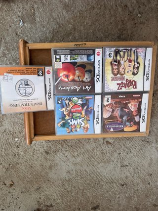 Lote 5 carcasas juegos Nintendo DS con manuales
