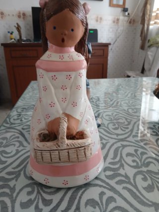 Collezione di 5 Vecchie Bambole in Ceramica