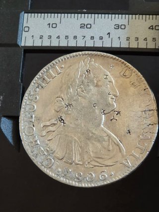 8 Reales Carlos IV 1806 México Resellos Chinos