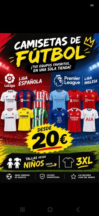Camisetas de fútbol de equipos
