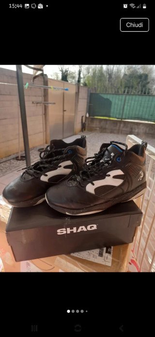 Scarpe da basket Shaq nere,bianche e blu
