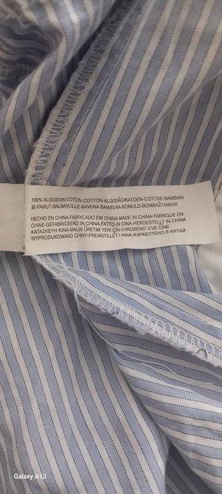 Mono corto Oysho rayas azul y blanco