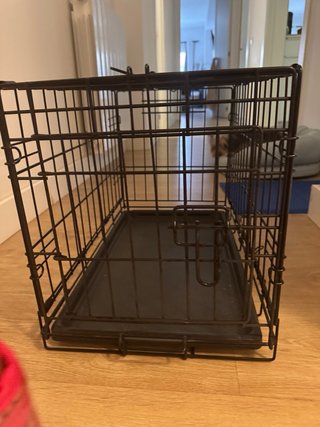 Jaula plegable perro mini-pequeño con bandeja