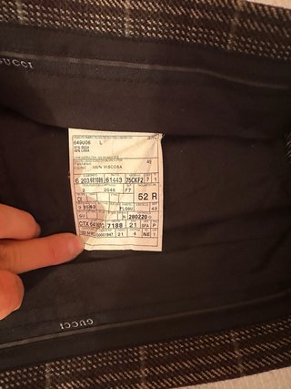 Traje Gucci cuadros hombre
