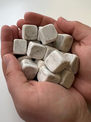 Piedras Cuadradas Pequeñas Decorativas Blancas 5kg