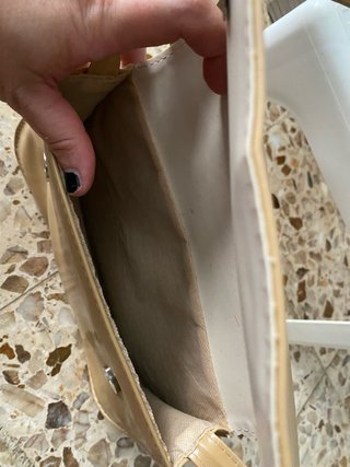 Bolso de mano beige