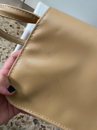 Bolso de mano beige