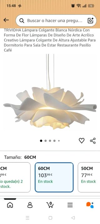 Lámpara colgante blanca moderna