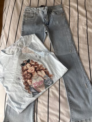 Conjunto niña 12 años: Camiseta y Jeans
