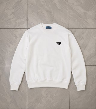 Felpa Prada Bianca con Logo
