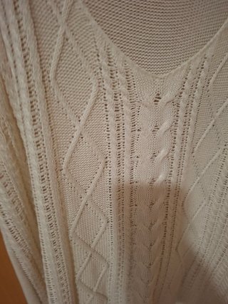 Top tirantes tejido beige talla M