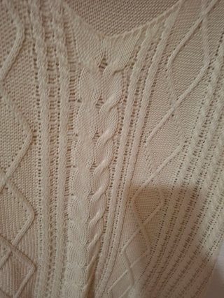 Top tirantes tejido beige talla M