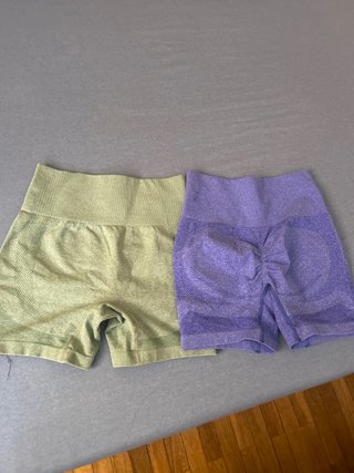 Shorts da palestra S verde e viola