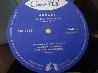 Mozart – German Dances Paumgartner LP