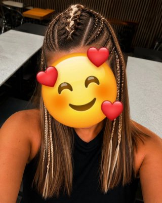 Trenzas Africanas con extensiones rubias