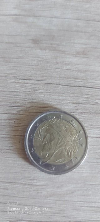 Moneda 2 Euros Italia 2002
