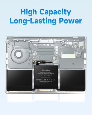 GINGEPRO Batería A1713 A2171 5100mAh 11,41V A2338